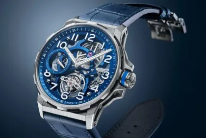 Angelus Flying Tourbillon Titanium blue 4