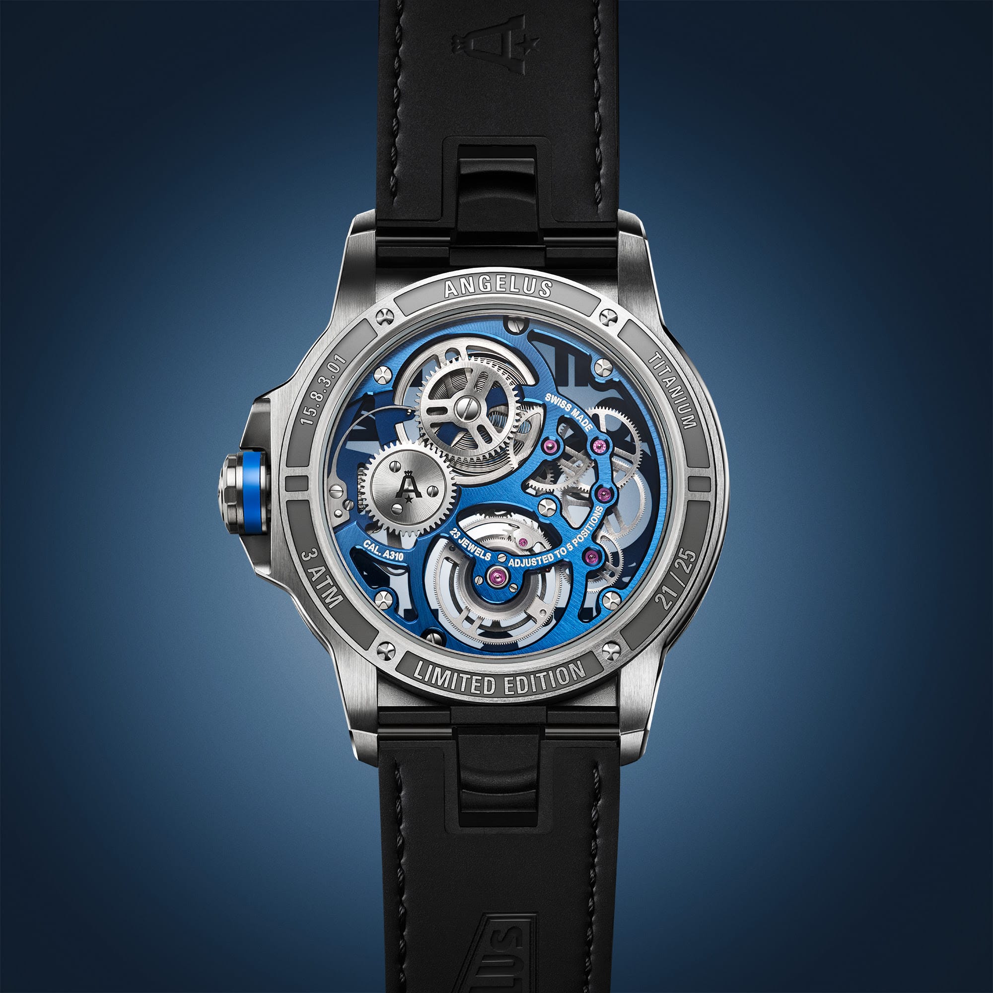 Angelus Flying Tourbillon Titanium blue 4