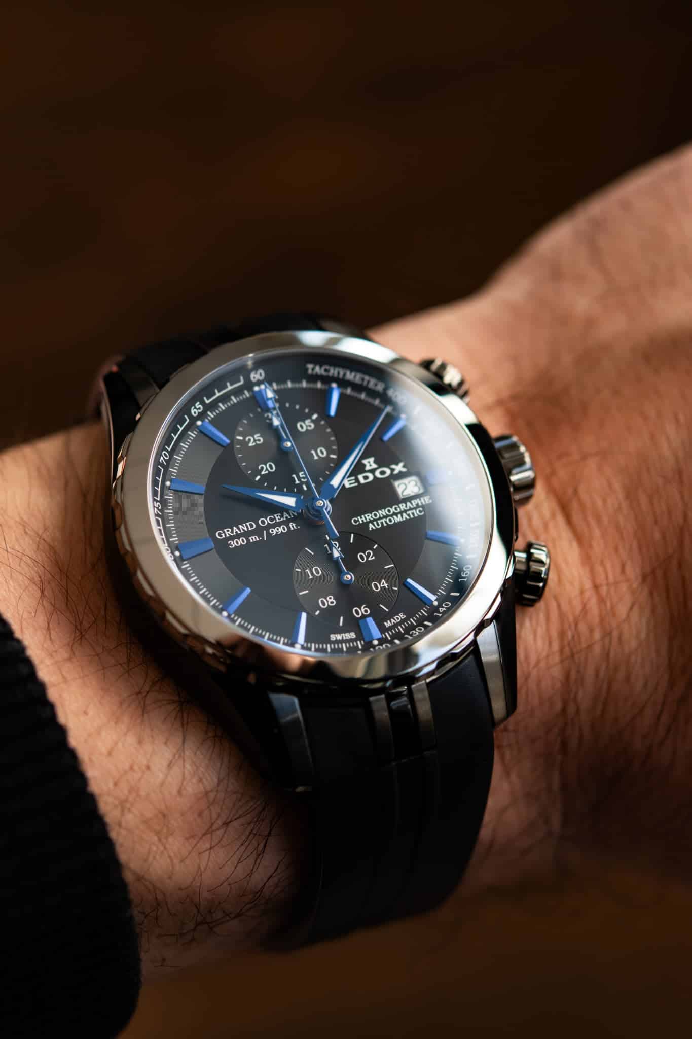 Edox Grand Ocean Chronograph Automatic 5 Watches World Edox Grand Ocean Chronograph Automatic