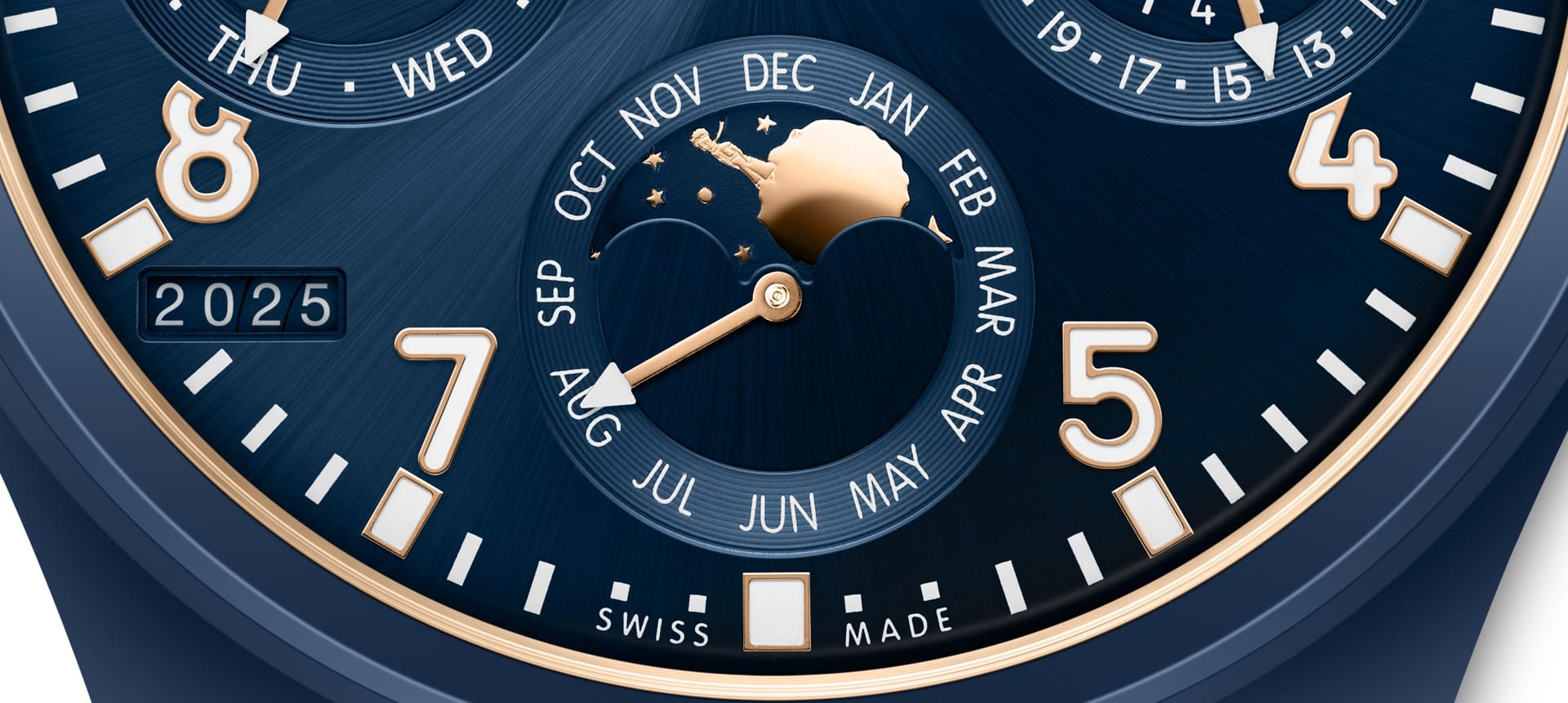 IWC Big Pilot’s Watch Perpetual Calendar Tourbillon Le Petit Prince closeup