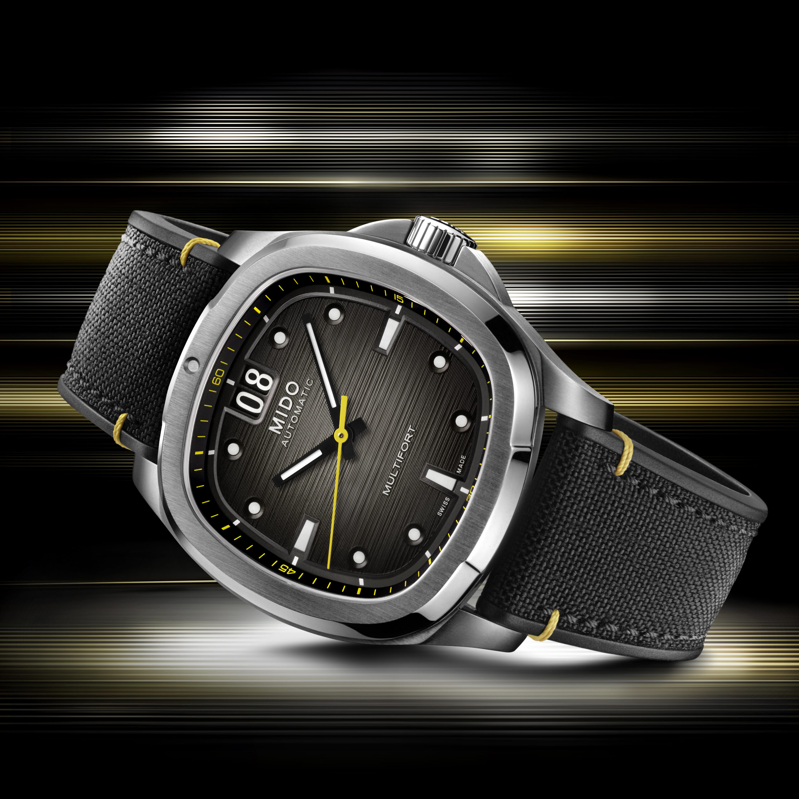 Multifort TV Big Date de Mido: precisión vibrante con espíritu setentero