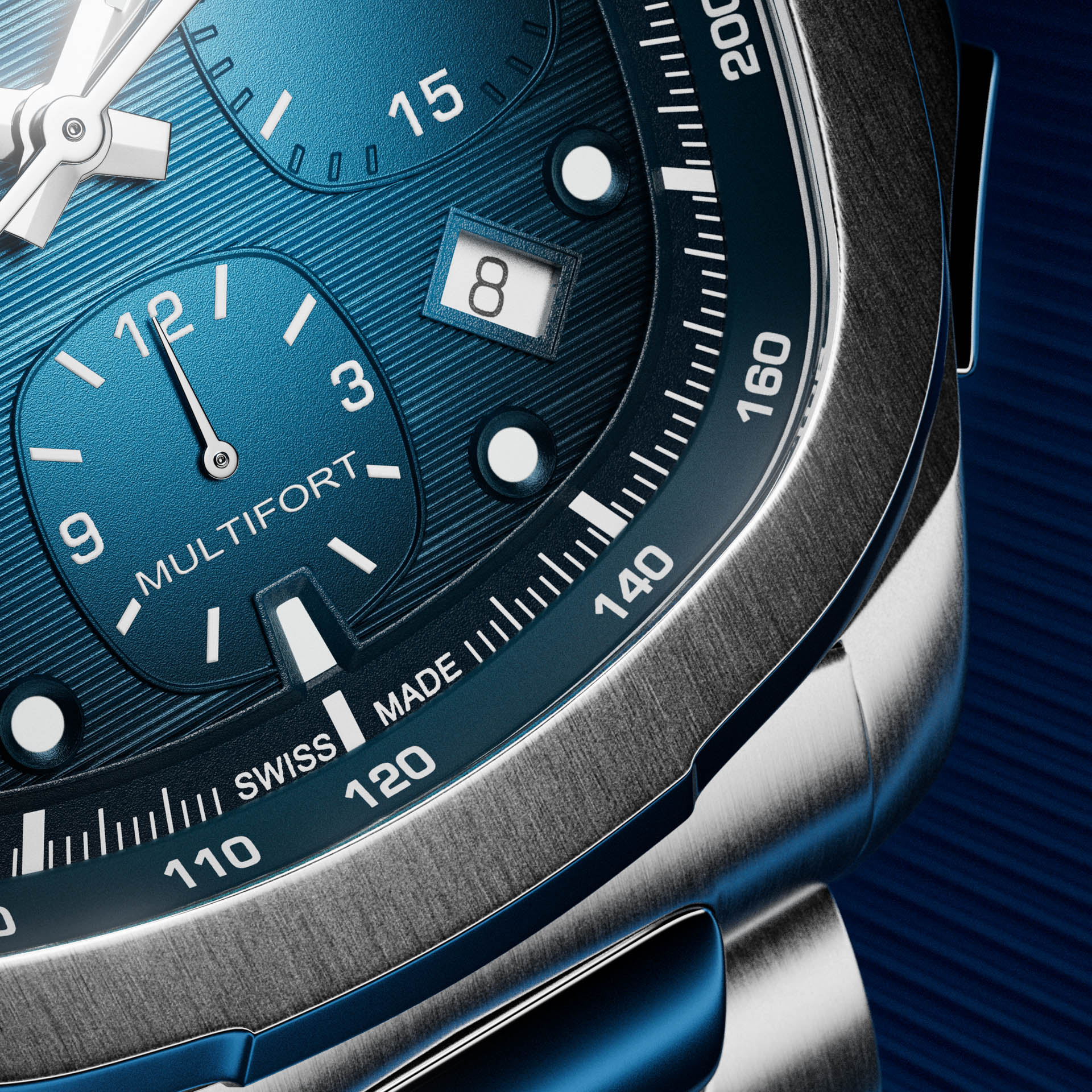 M0495271104100Multifort TV ChronographPR5 Watches World Multifort TV Chronograph estilo setentero y precisión suiza en horario estelar