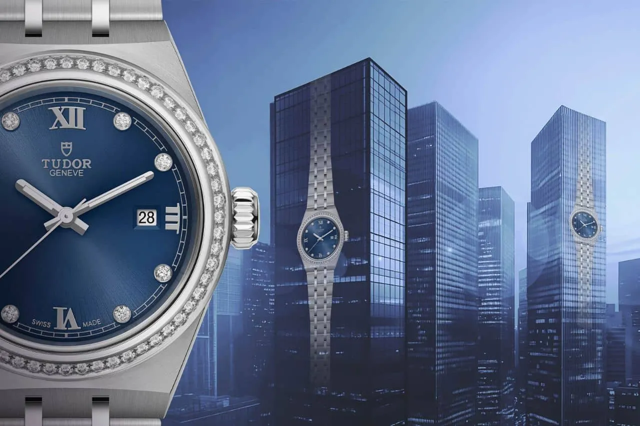 Tudor Royal presenta su versión más audaz con carátula azul y diamantes