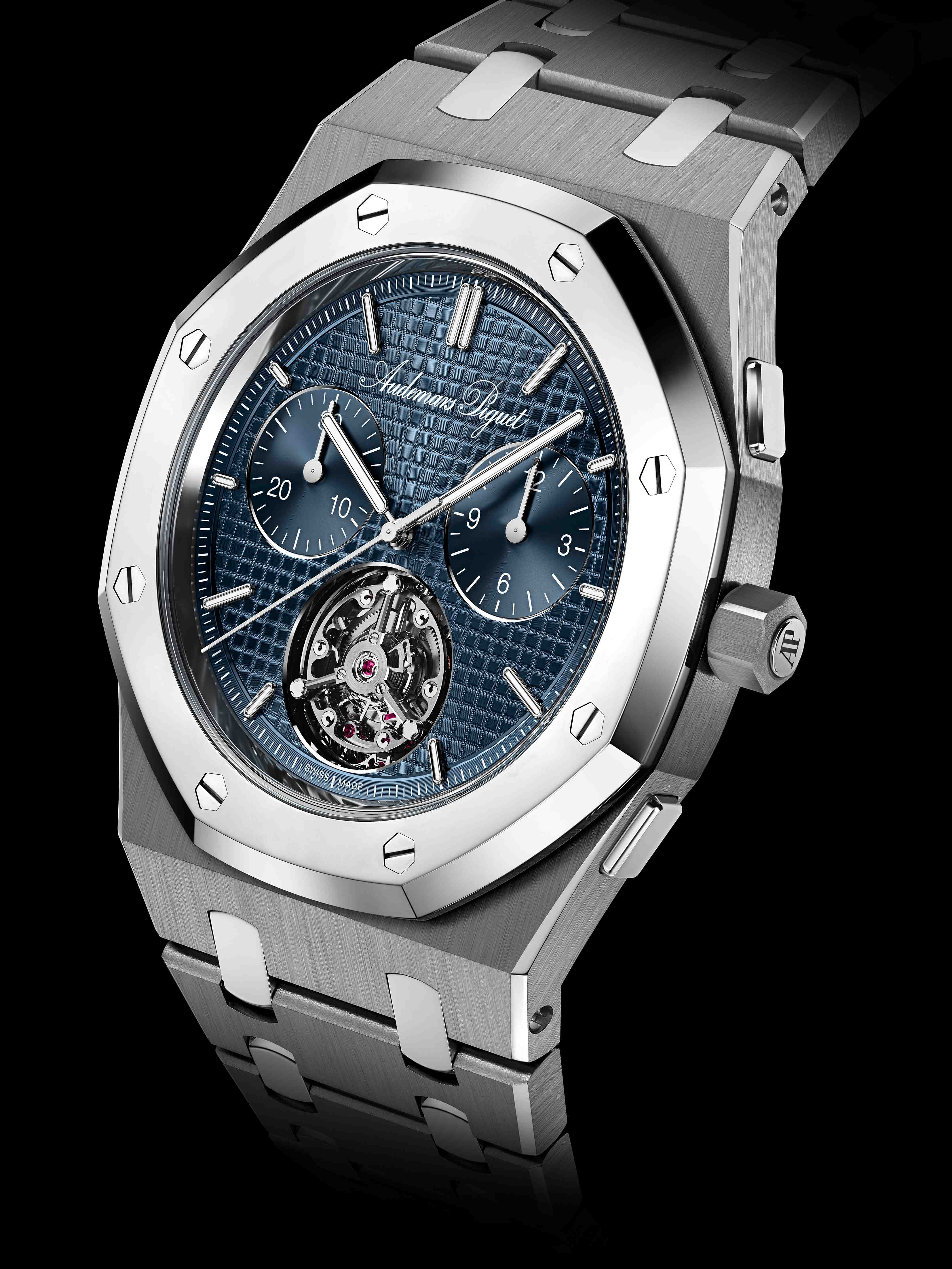 Audemars Piguet Royal Oak Jumbo ExtraThin Flying Tourbillon Chronograph RD5 150th Anniversary closeup 2 Watches World Audemars Piguet Royal Oak Jumbo Extra Thin Flying Tourbillon Chronograph RD5 150th Anniversary closeup 2