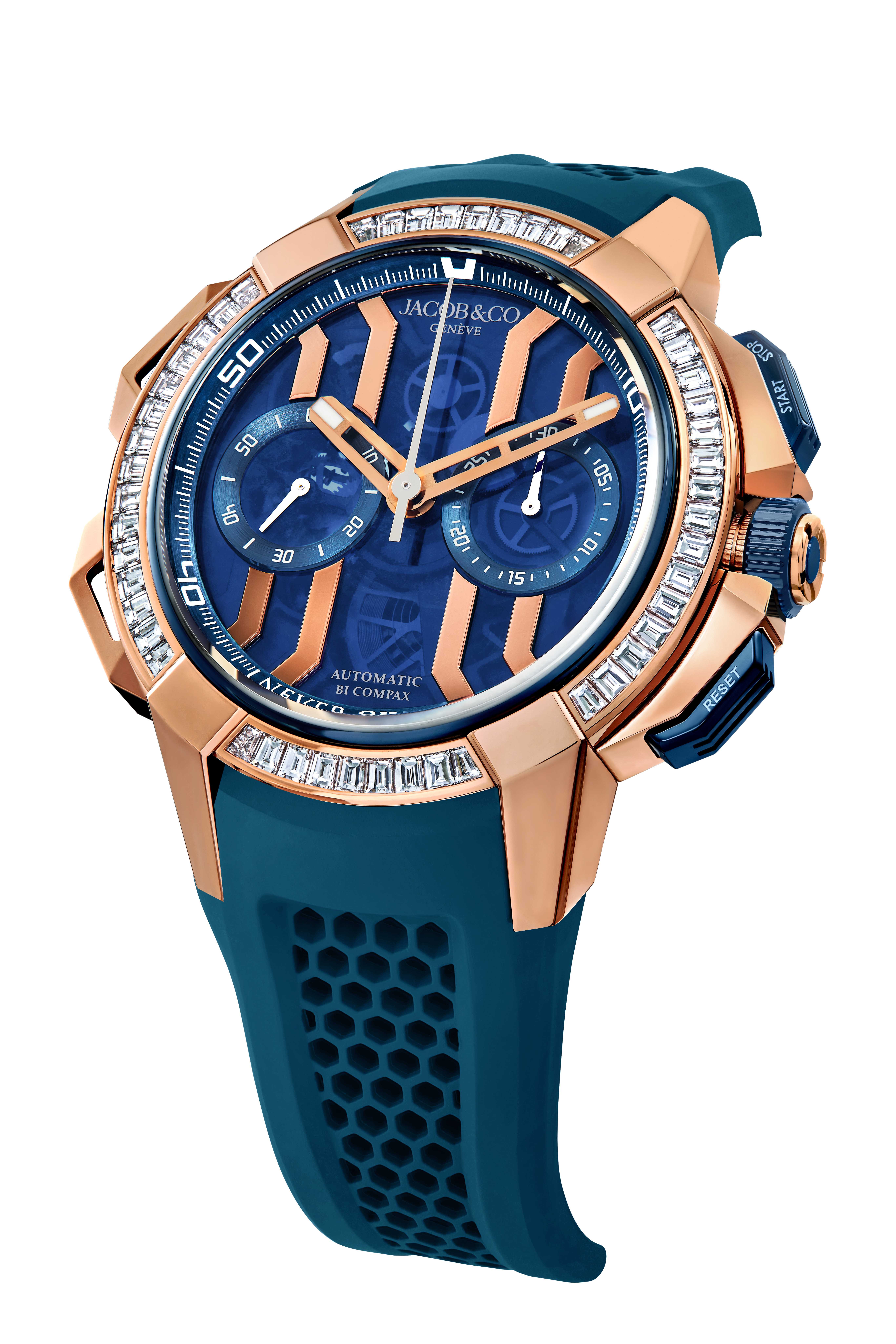 Jacob Co Epic X Chrono 44mm Never Give Up Limited Edition Gold Baguettes 34 Watches World Jacob Co Epic X Chrono 44mm Never Give Up Limited Edition Gold Baguettes 3 4