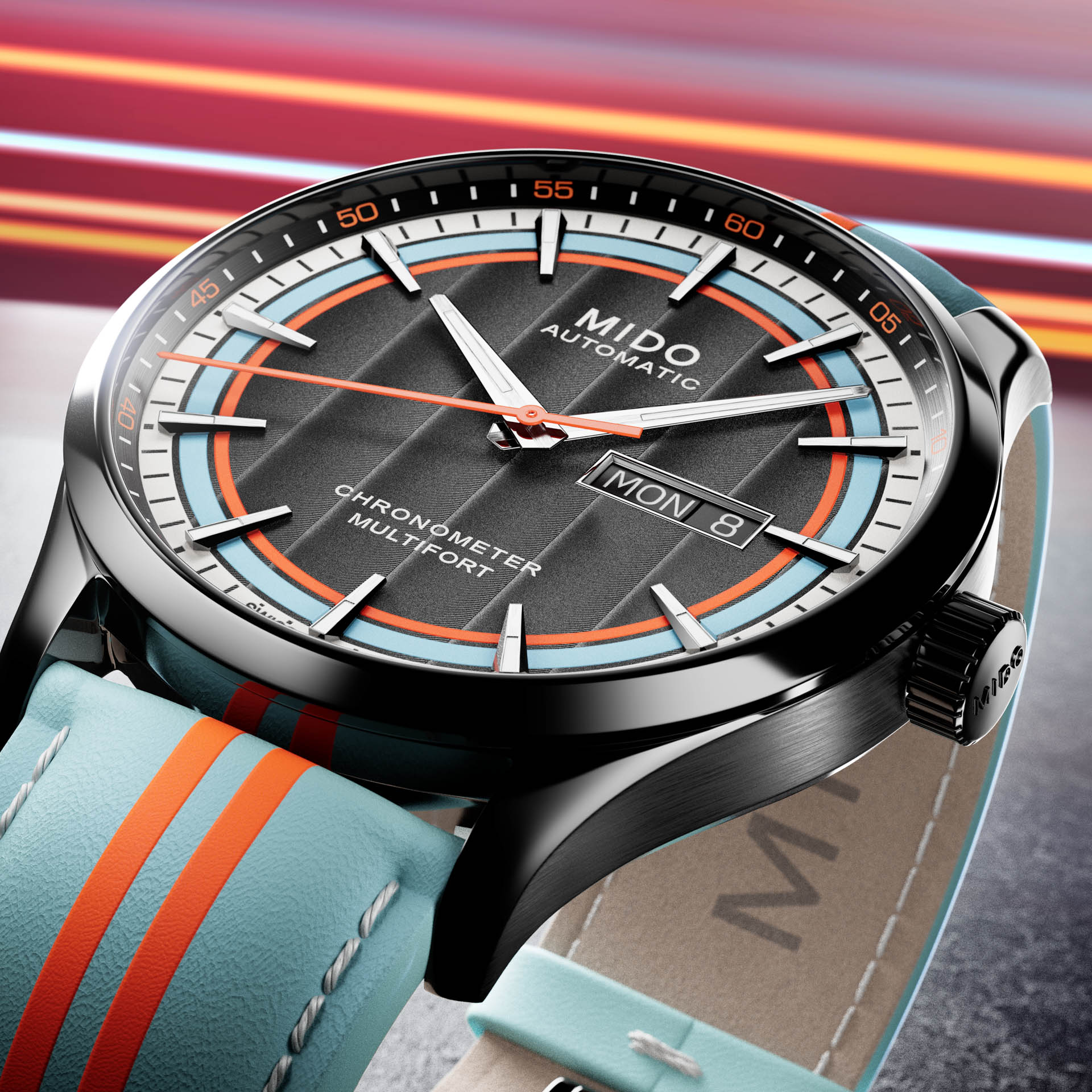 M0384313605100Multifort Chronometer1PR5 Watches World La nueva era de la velocidad Mido Multifort Chronometer Racer