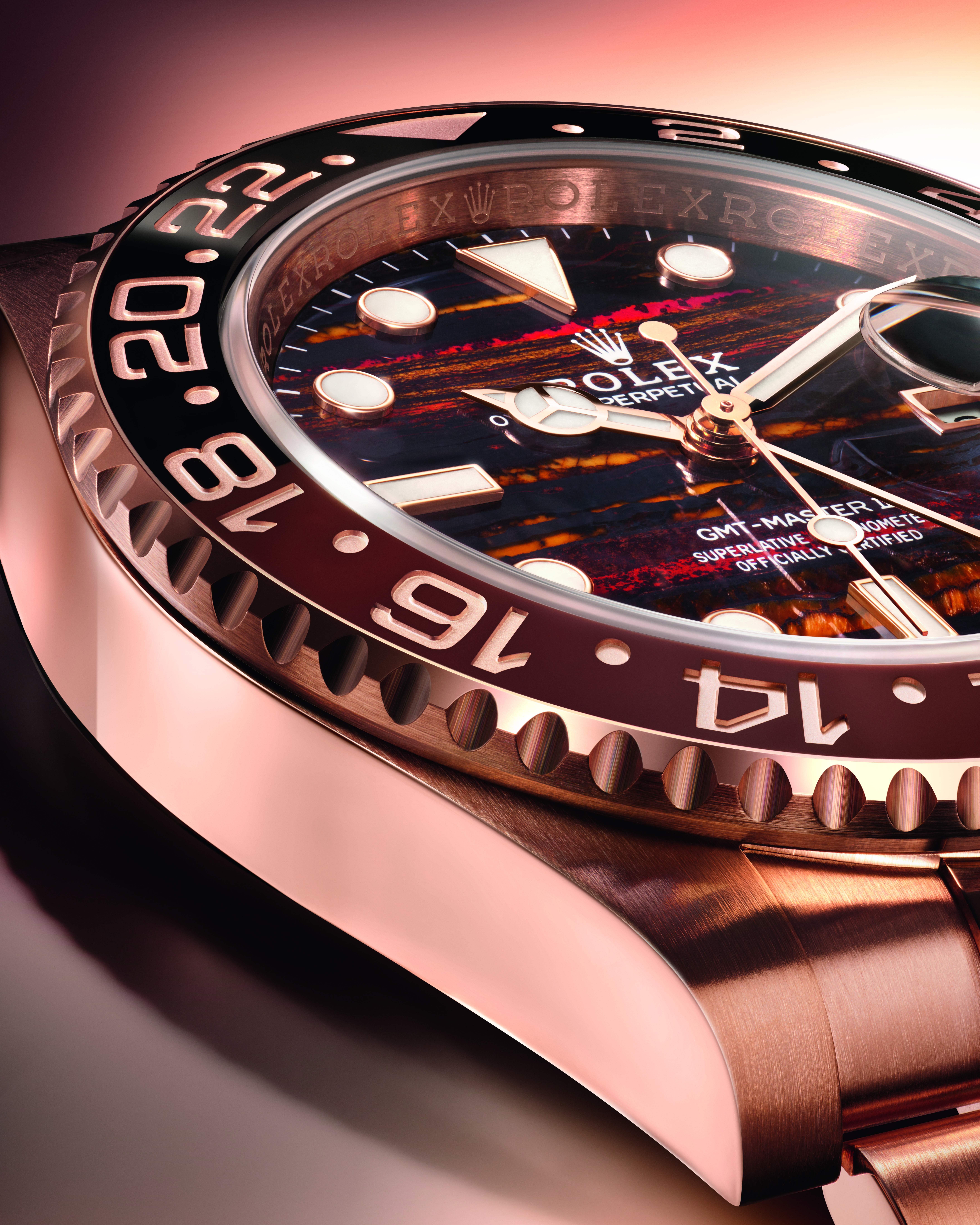 Oyster Perpetual GMTMaster II Watches World Rolex nuevas caátulas 2025 GMT Master II ojo de hierro m126715chnr closeup