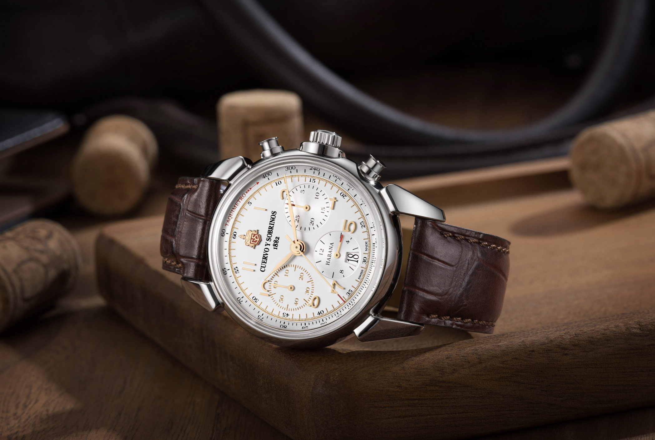 Cuervo y Sobrinos Chronograph HeritageBLANCO Watches World
