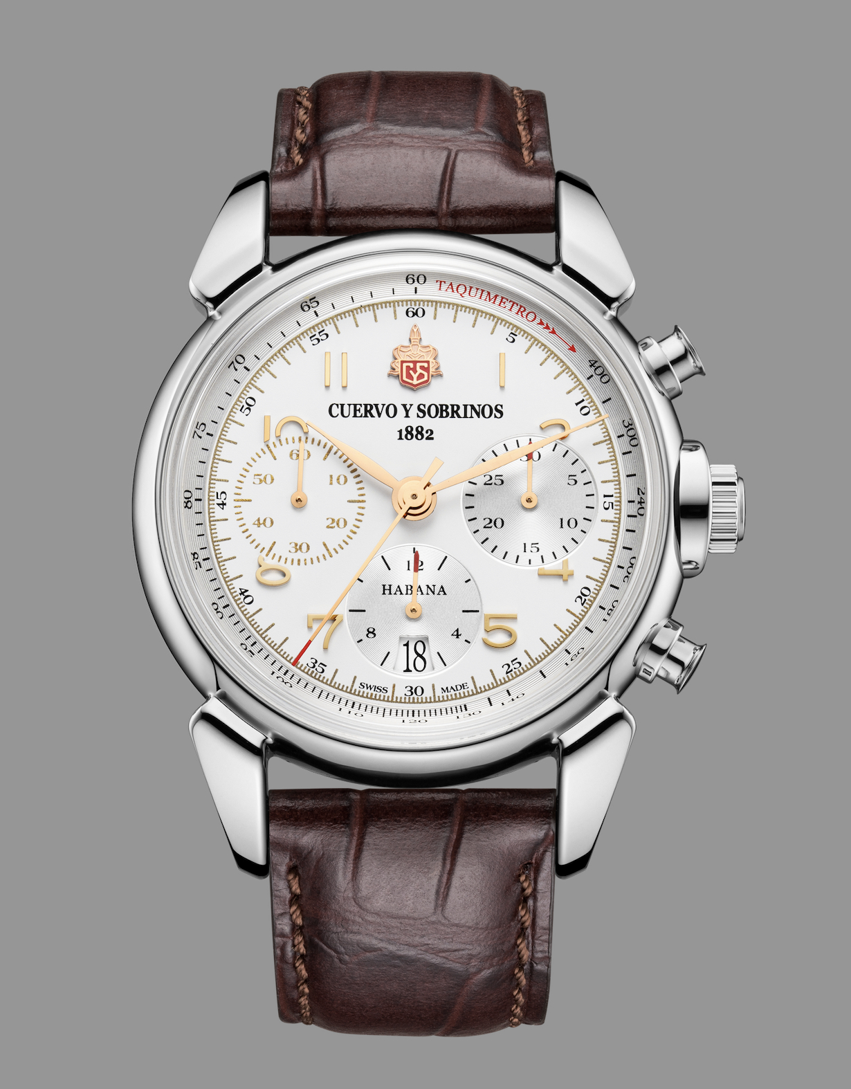Cuervo y Sobrinos Chronograph HeritageDUO BLANCO Watches World