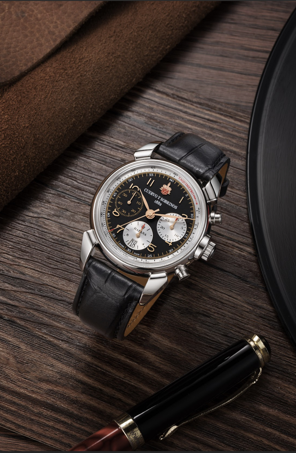 Cuervo y Sobrinos Chronograph HeritageNEGRO Watches World