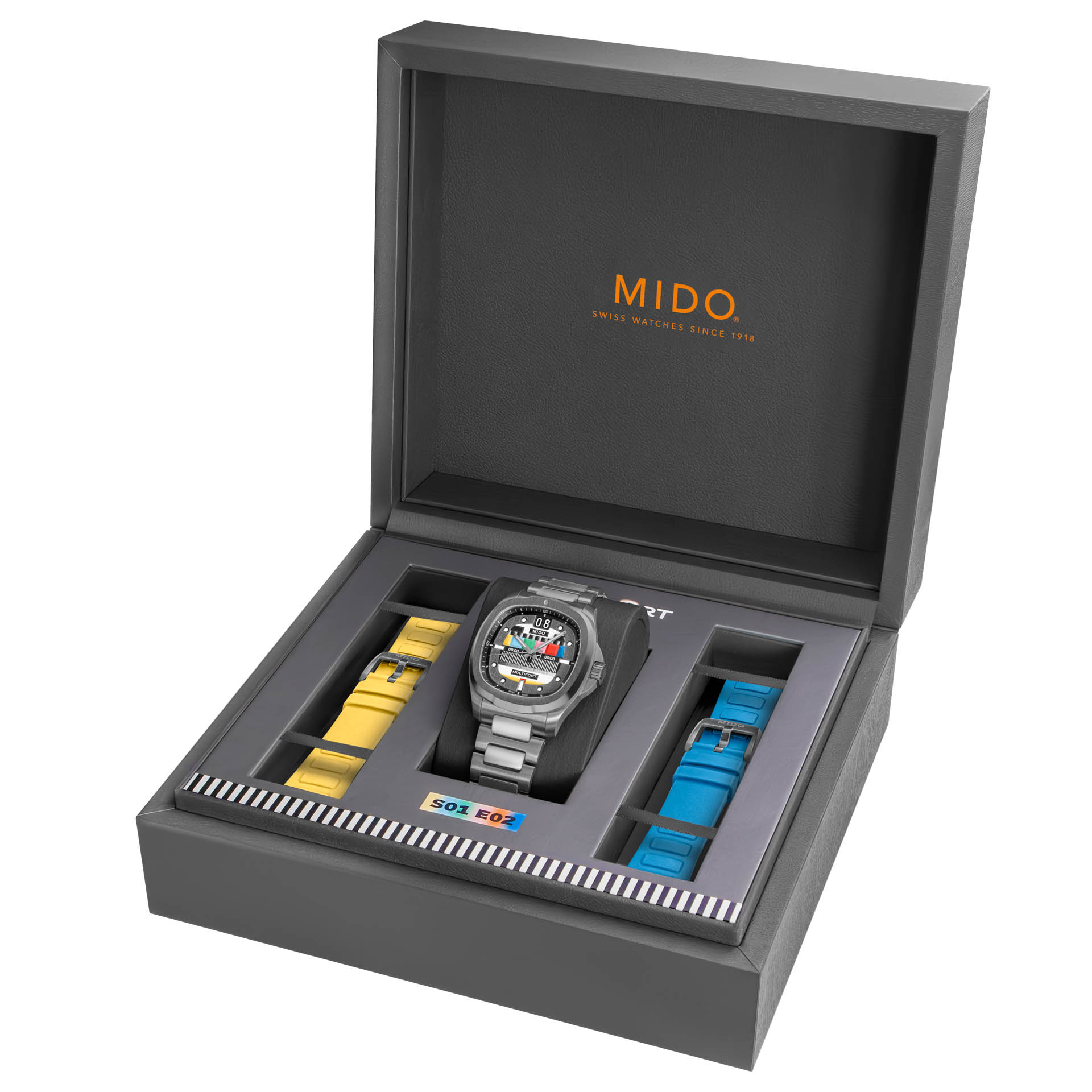 M0495263308101Multifort TV Big Date Special Edition S01E02Watchbox Watches World Season 1 Episode 2 Mido Multifort TV Big Date roba cámara