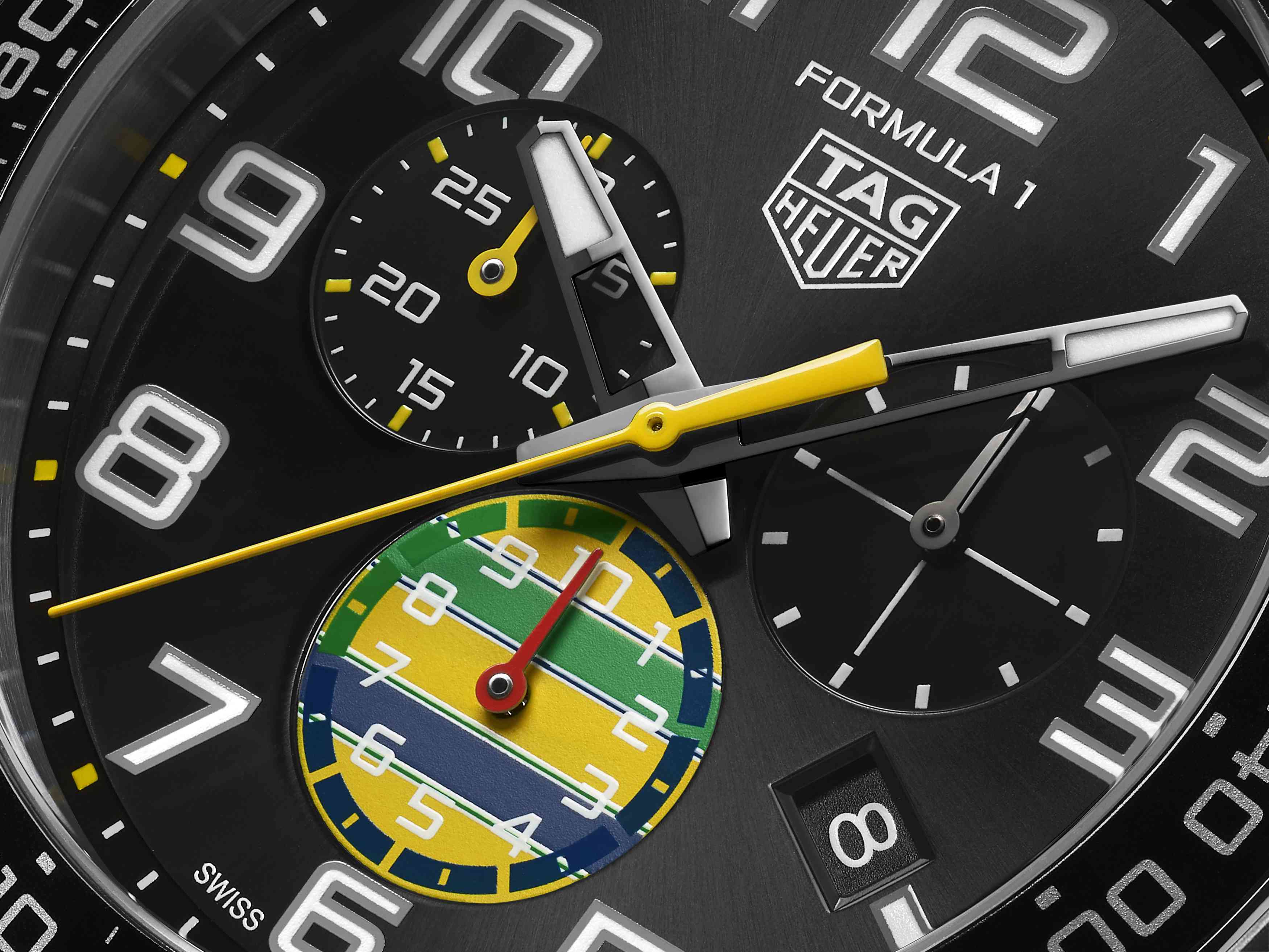TAG Heuer Formula 1 Chronograph x Senna 43 mm closeup Watches World TAG Heuer Formula 1 Chronograph x Senna 43 mm closeup