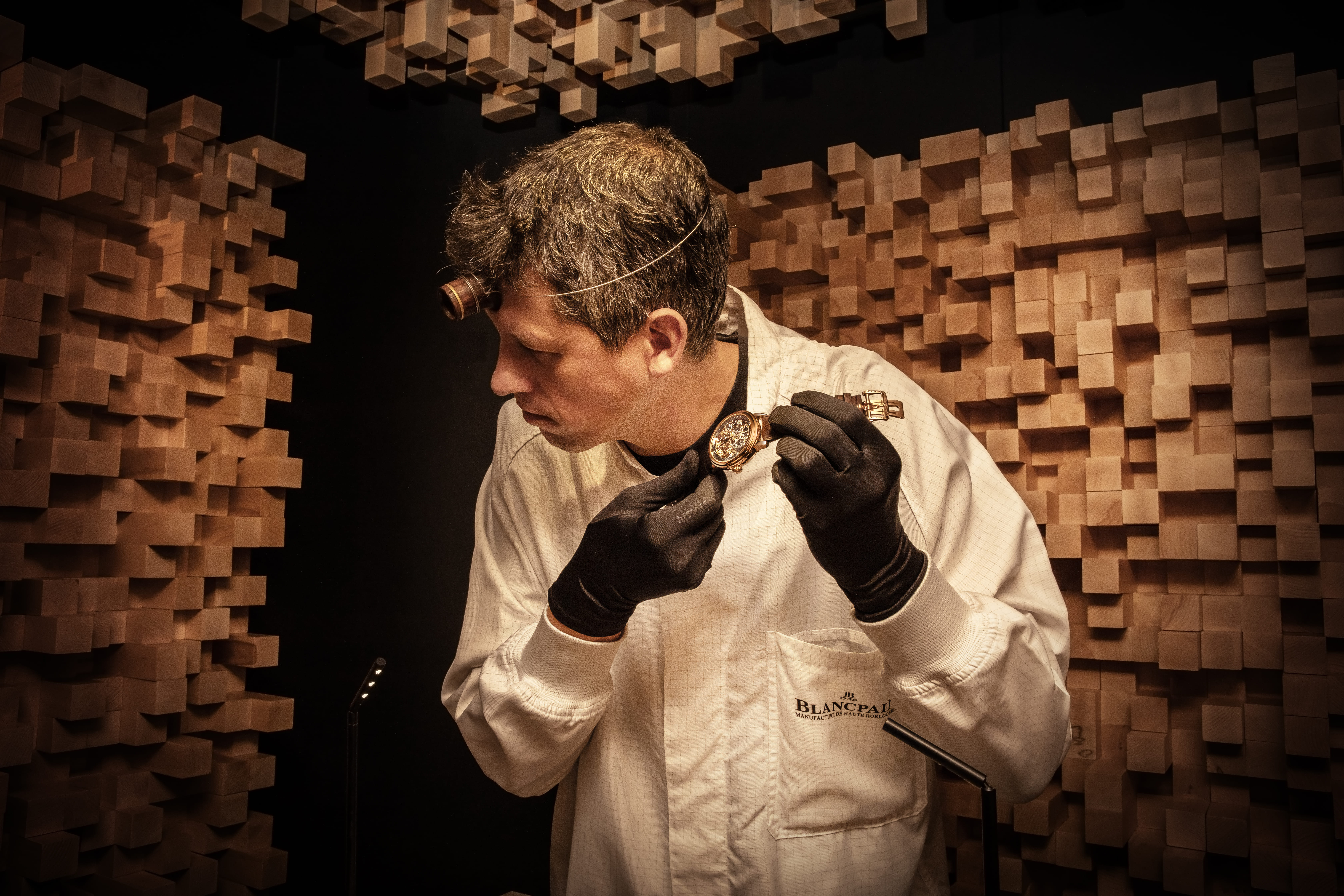 Yoann in the acoustic chamber Watches World Blancpain Grande Double Sonnerie