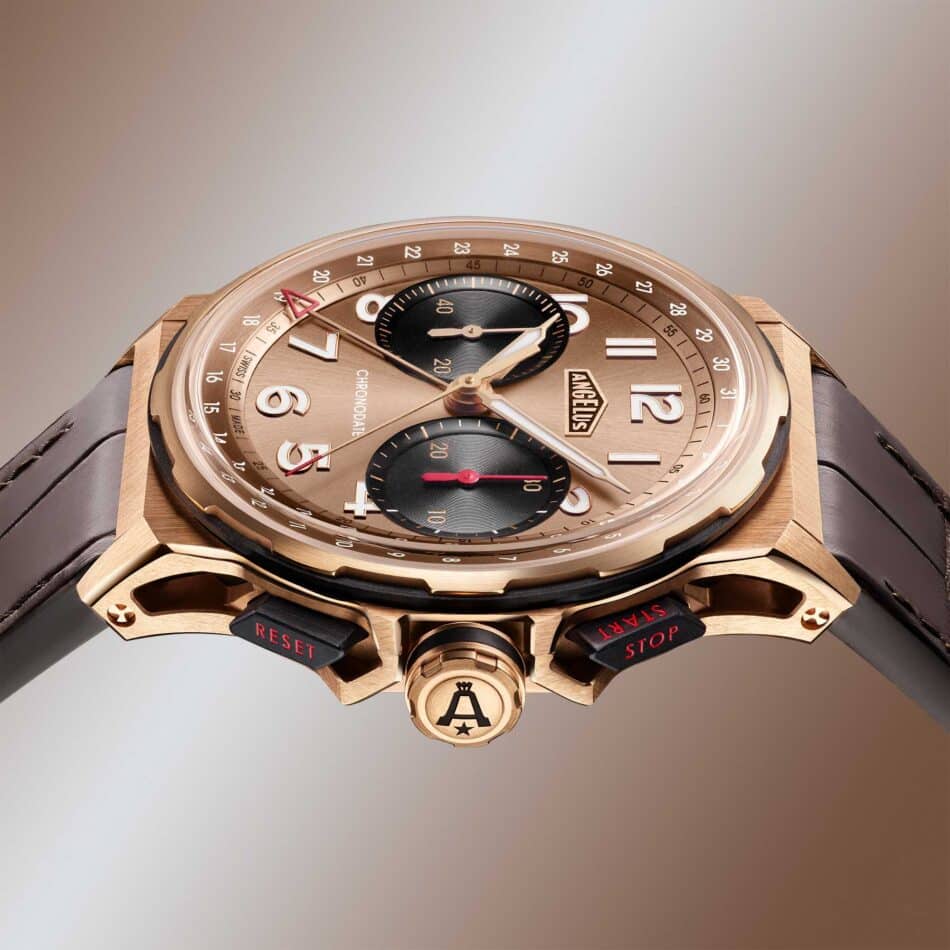Angelus Chronodate Gold Moka perfil