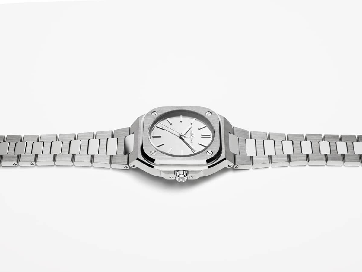 BellRoss BR05 Grey Mirror Steel lateral Watches World BellRoss BR 05 Grey Mirror Steel lateral