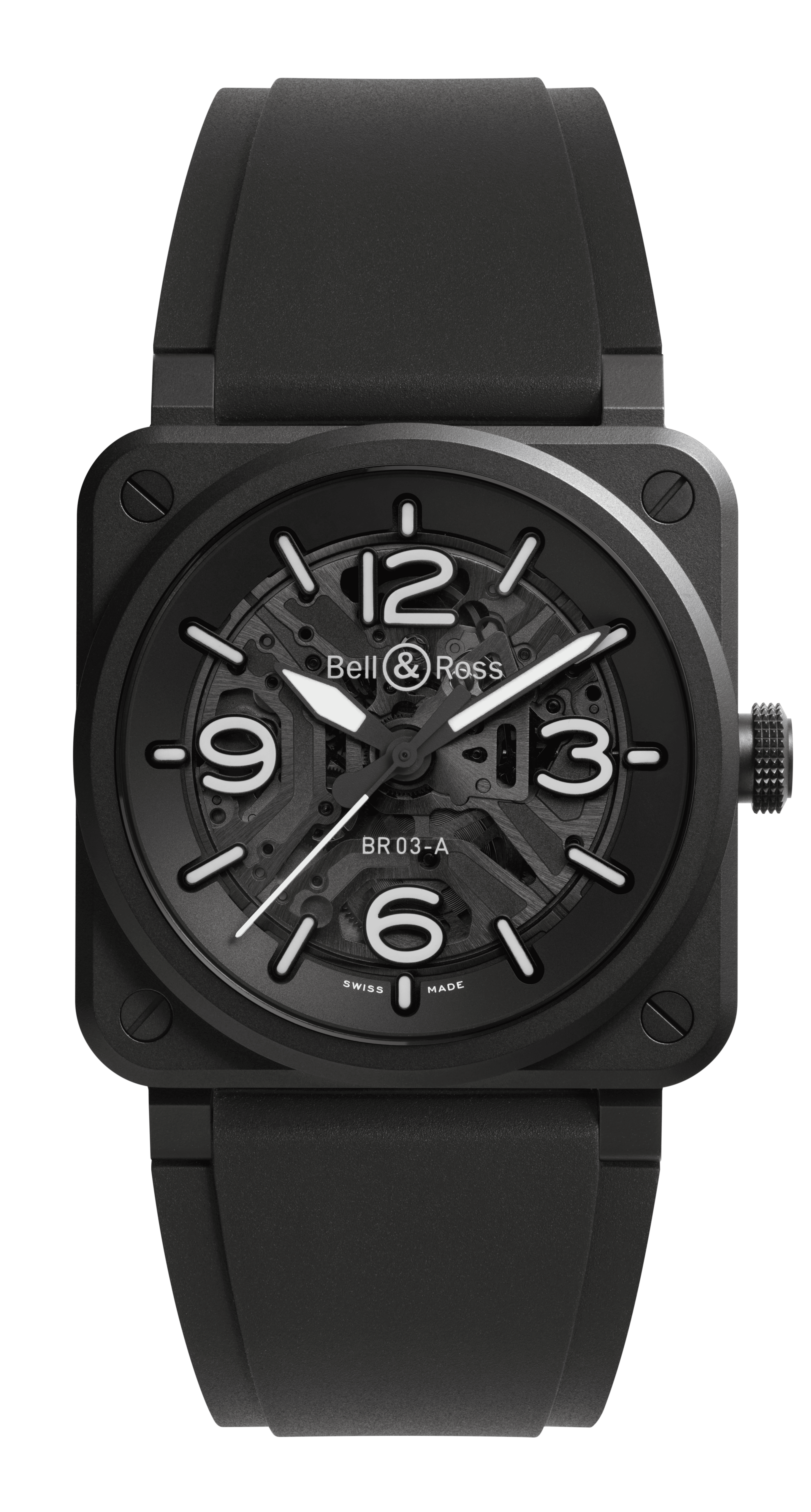 Copia de 6 R03SKELETONBLACKCERAMIC Watches World Bell Ross BR 03 Black Ceramic