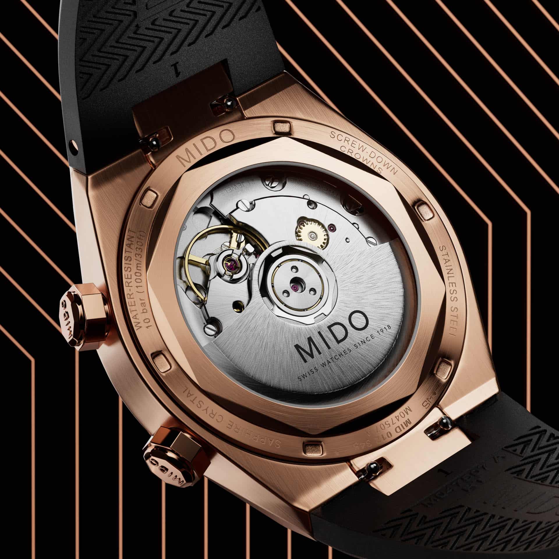 M0475073705100Multifort 8 Two CrownsPR05 Watches World Vista del Calibre 72 del Multifort 8 Two Crowns de Mido