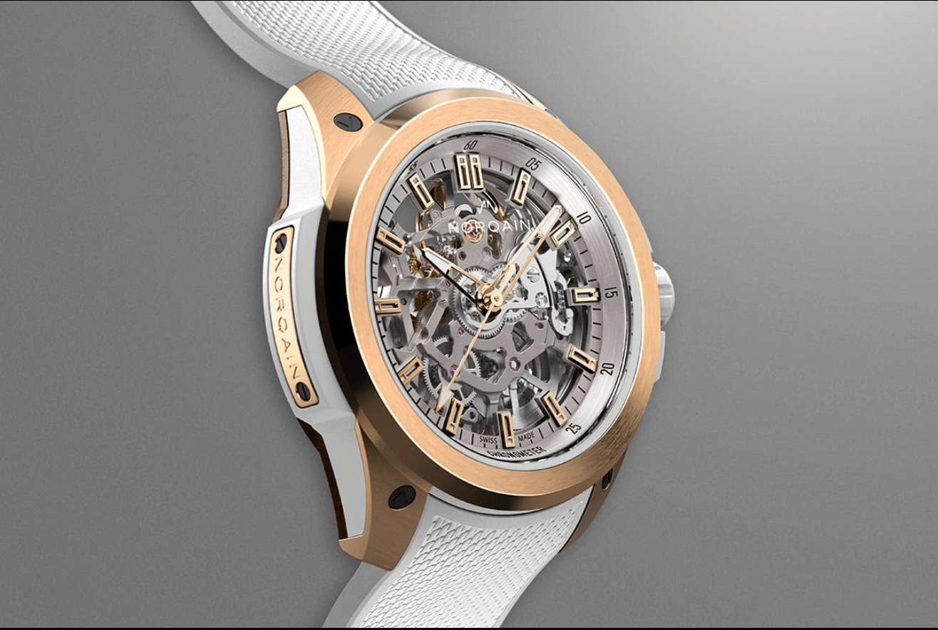NORQAIN Wild ONE 39mm Skeleton RED GOLD LADO Watches World