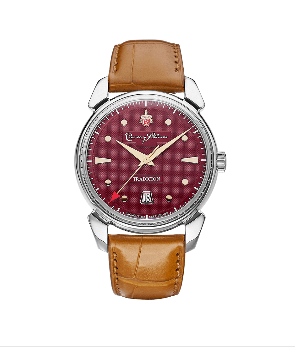 Cuervo y Sobrinos Historiador TradiciónBURGUNDY Watches World