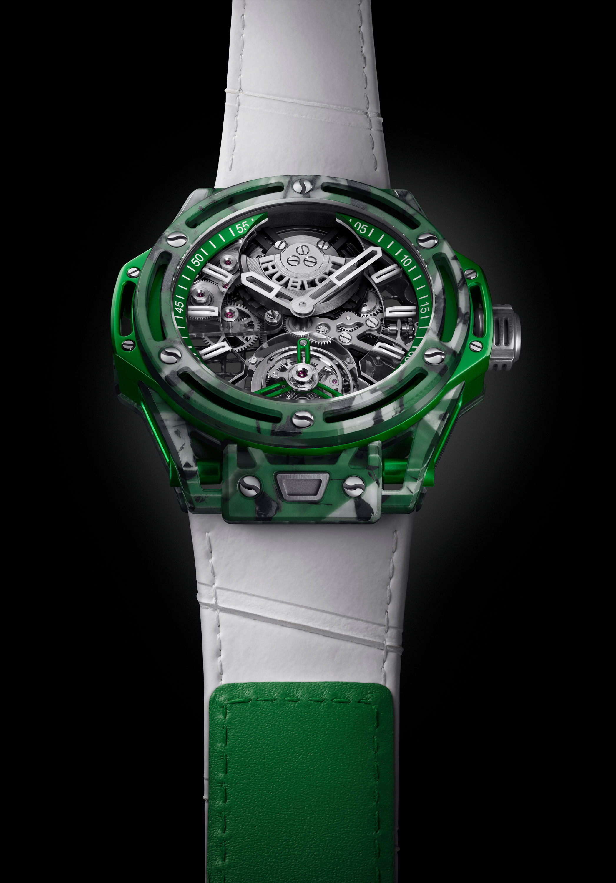 HUBLOT BIG BANG TOURBILLON NOVAK DJOKOVIC GOAT EDITION GREEN 6 Watches World