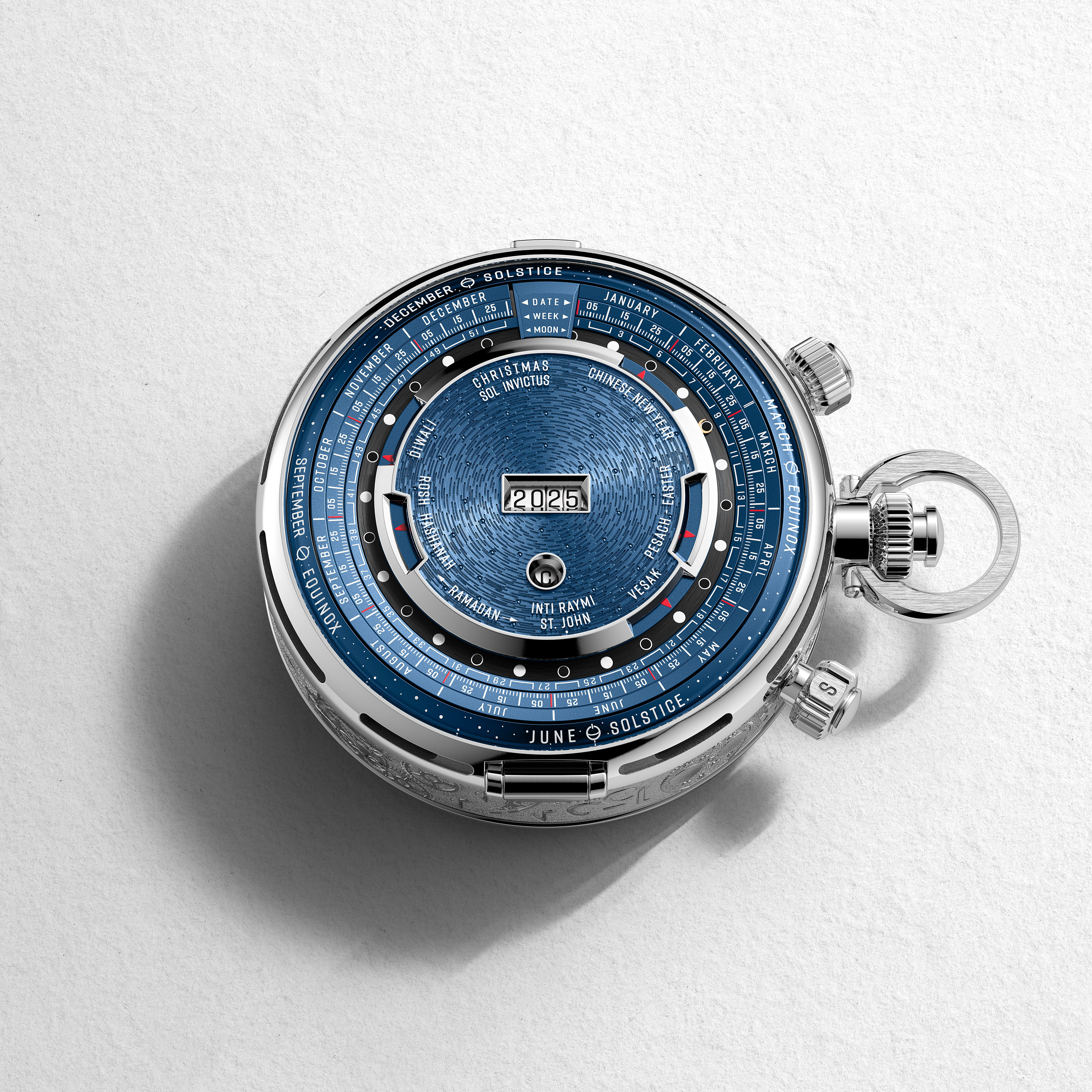 150HeritageStillLife02DIGITAL Watches World Audemars Piguet 150 Heritage Pocket Watch Universal Calendar