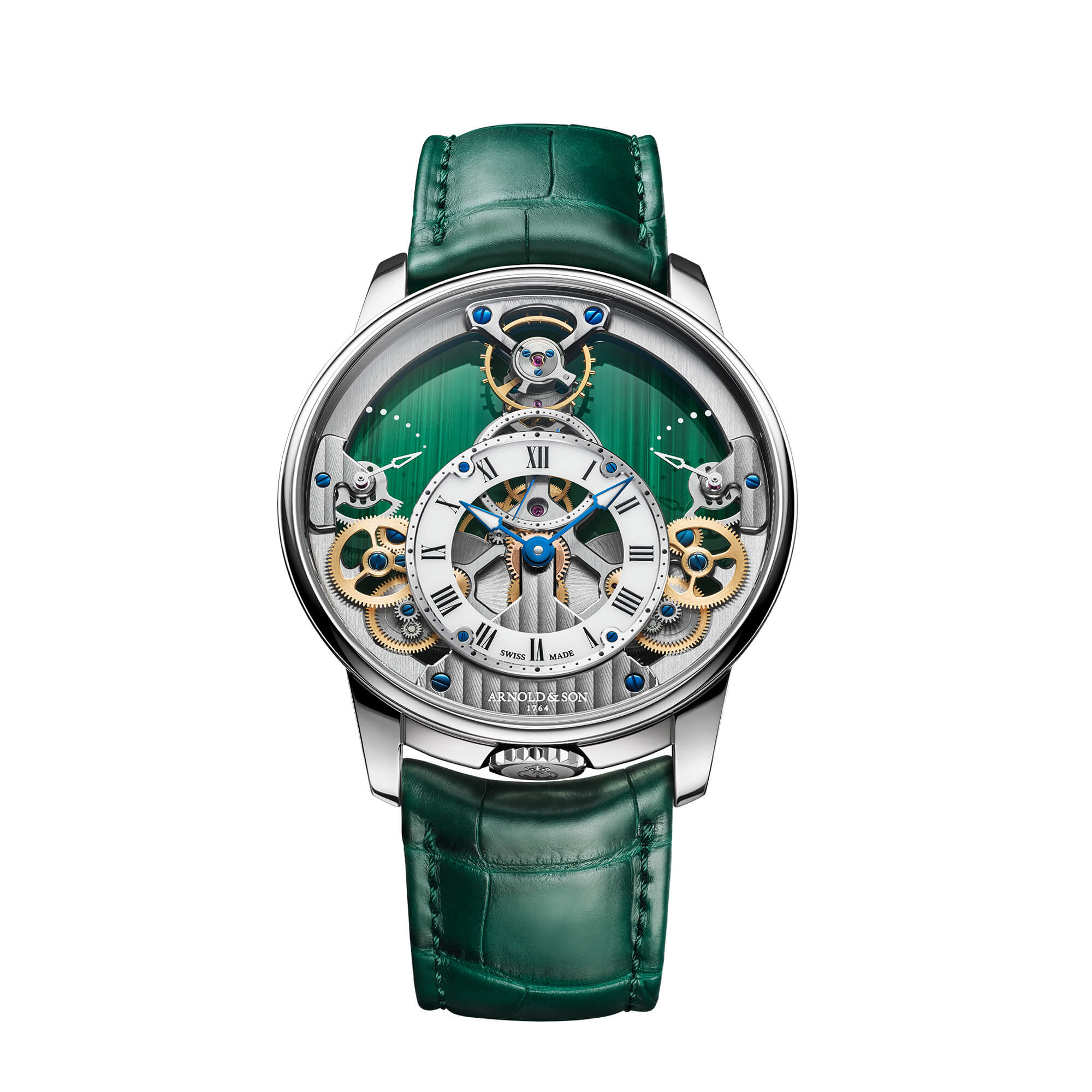 Arnold Son Time Pyramid 425 MalachiteplatinoGALERIA Watches World