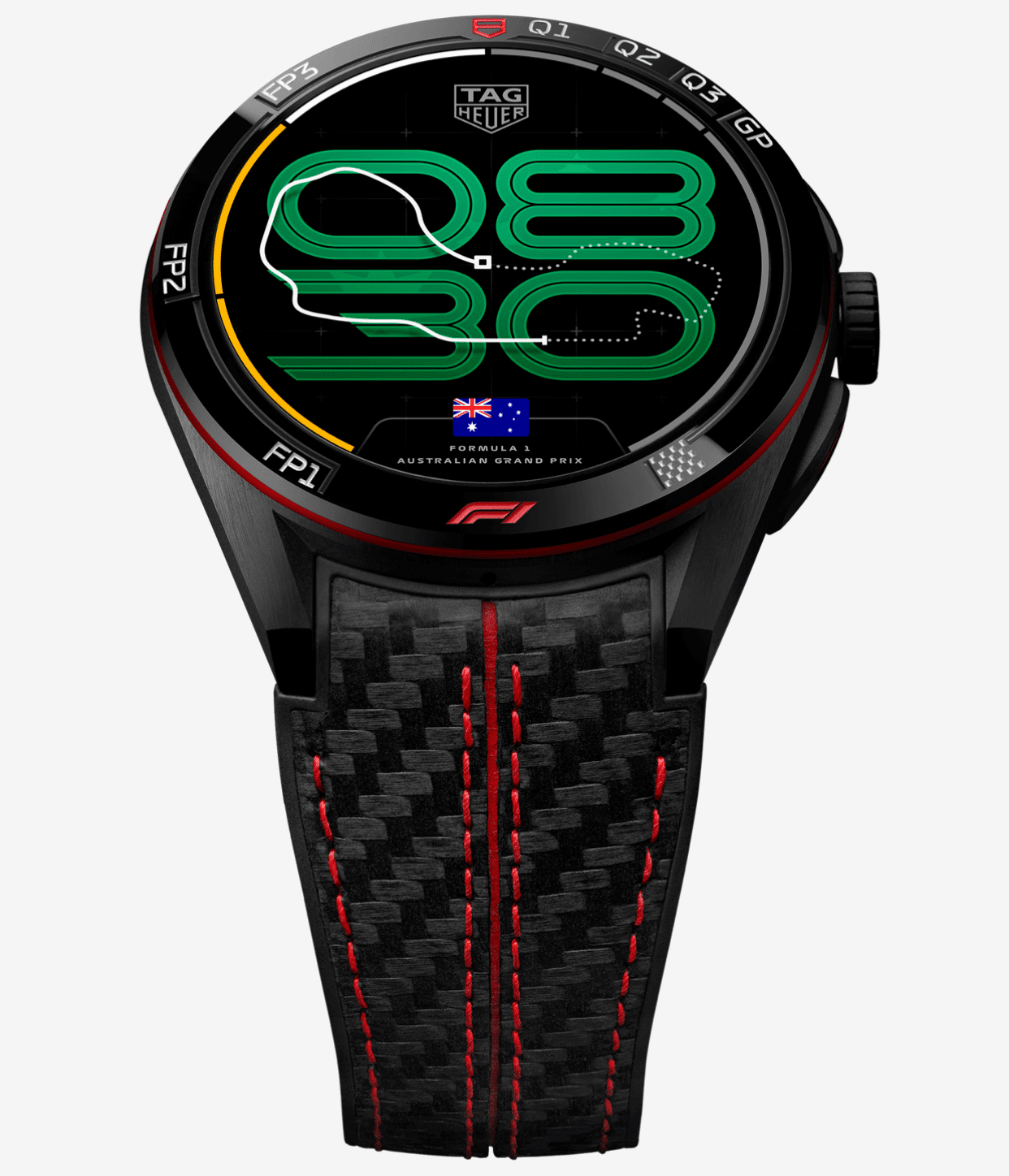 TAG Heuer Connected Calibre E5 45 mm x Fórmula 1 COMPLETO VERDE Watches World