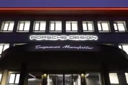 Fachada de la planta relojera de Porsche Design en Suiza, combinación de tradición y modernidad