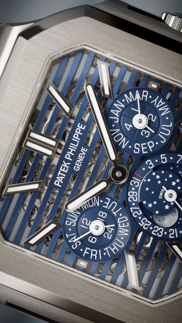 Referencia 5840P001 Watches World Una estética monocromática donde destaca su platina puentes y microrrotor