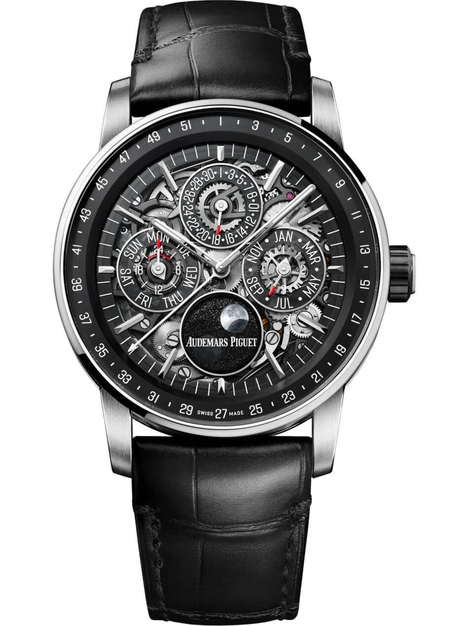 Audemars Piguet Code 1159 by Audemars Piguet Selfwinding Perpetual Calendar Openworked Watches World Code 1159 by Audemars Piguet Selfwinding Perpetual Calendar Openworked con calendario perpetuo esqueletizado y caja contemporánea