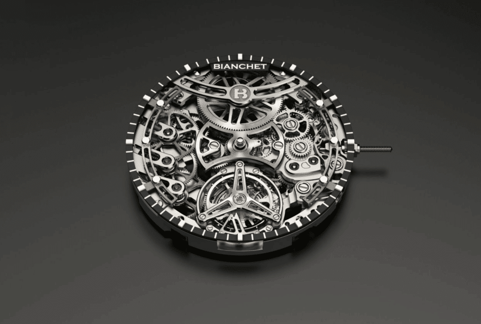 Bianchet UltraFino RotondoCALIBRE COMPLETO Watches World Caratula esqueletizada del UltraFino Rotondo de Bianchet en la que se aprecia todo el mecanismo