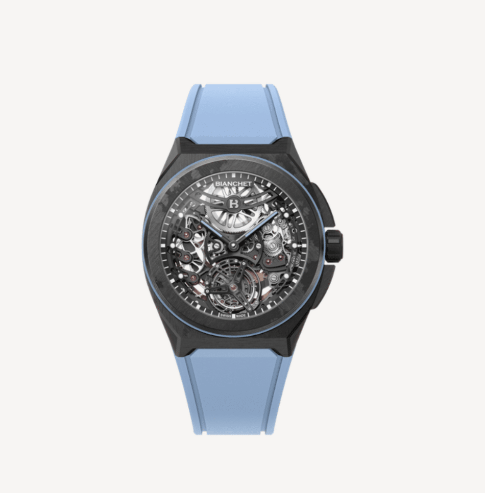 Bianchet UltraFino RotondoCARBONO CORREA AZUL Watches World