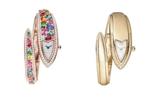 Bvlgari Serpenti Aeterna con pavé de piedras preciosas de colores y versión en oro