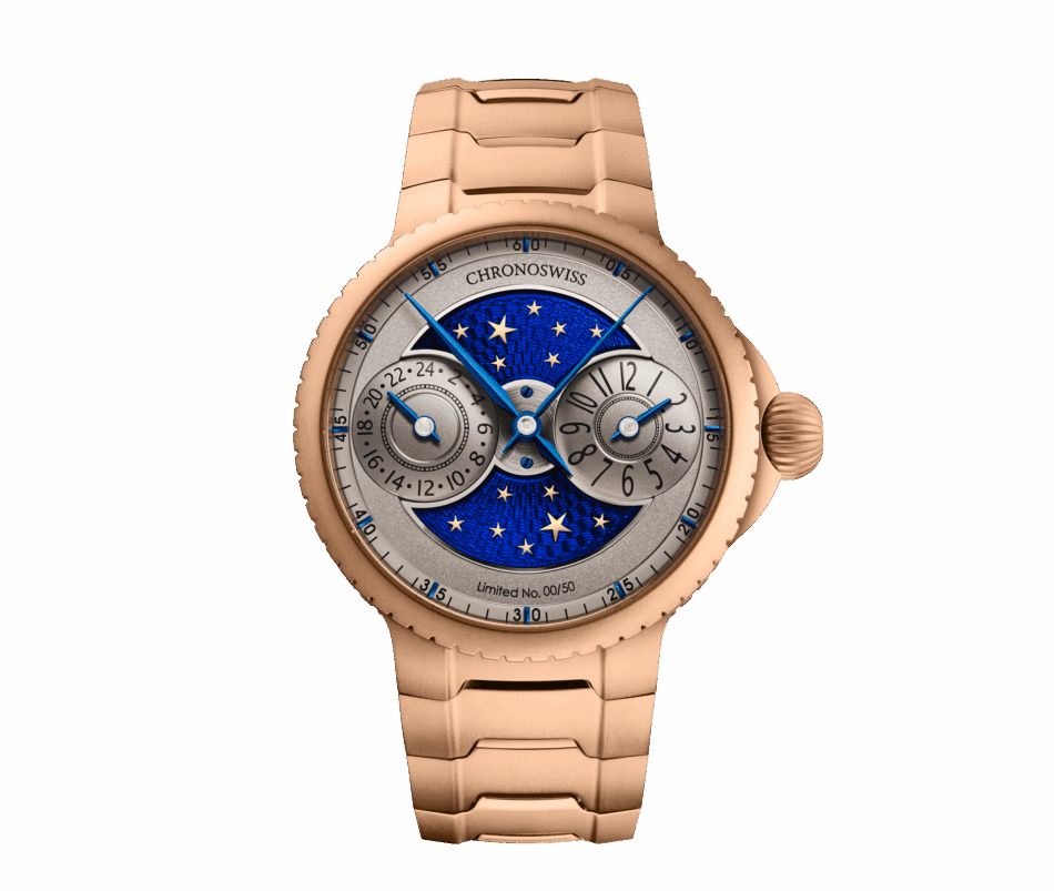 Chronoswiss PULSE GMT Enamel Sky Gold FRENTE Watches World