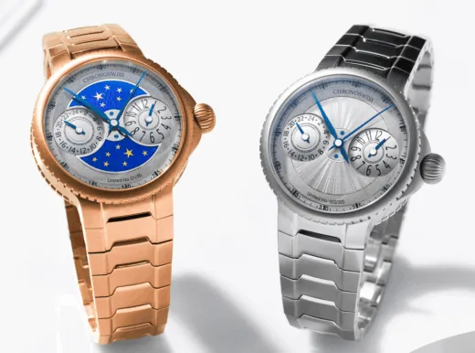 Chronoswiss presenta los nuevos PULSE GMT Silver Guilloche y PULSE GMT Enamel Sky Gold
