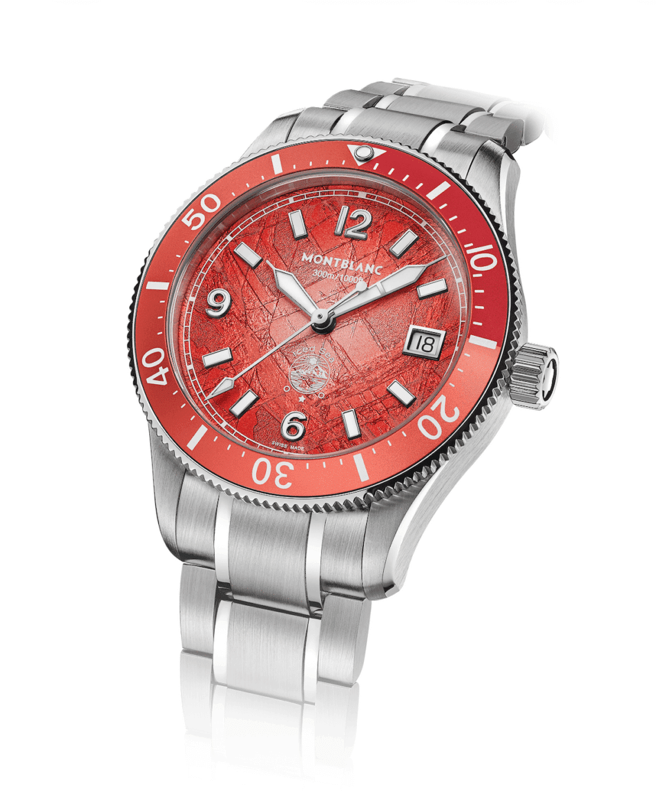 Iced Sea Automatic Date 0 Oxygen LE 300CARÁTULA Watches World Iced Sea Automatic Date 0 Oxygen LE 300 emula las tonalidades del amanecer y el atardecer reflejado en el mayor glaciar del macizo del Mont Blanc