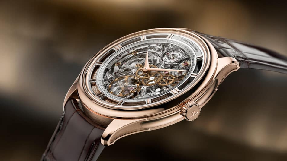 JLC Master Hybris Mechanica Ultra Thin Minute Repeater TourbillónCARÁTULA1 Watches World