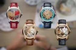 Vista de las cuatro piezas que conforman la edición 2026 de Vacheron Constantin Métiers d’Art