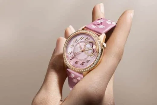 Reloj Vacheron Constantin Égérie Moon Phase Spring Blossom con esfera de nácar rosa