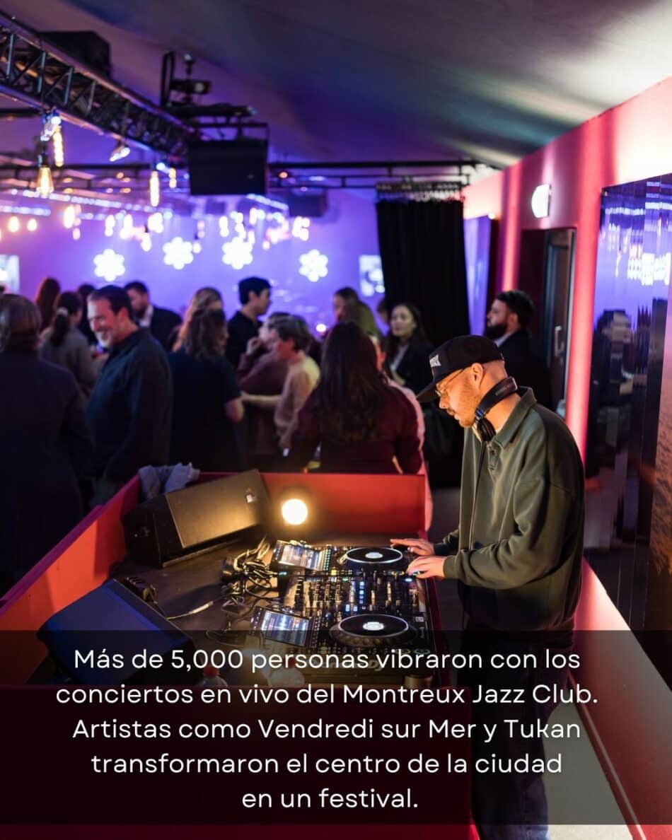 Watches and Wonders Geneva 2026 17 Watches World Watches and Wonders Geneva 2026 DJ in a cap and headphones mixes tracks at a lively indoor event with colorful stage lights and a crowd in the background