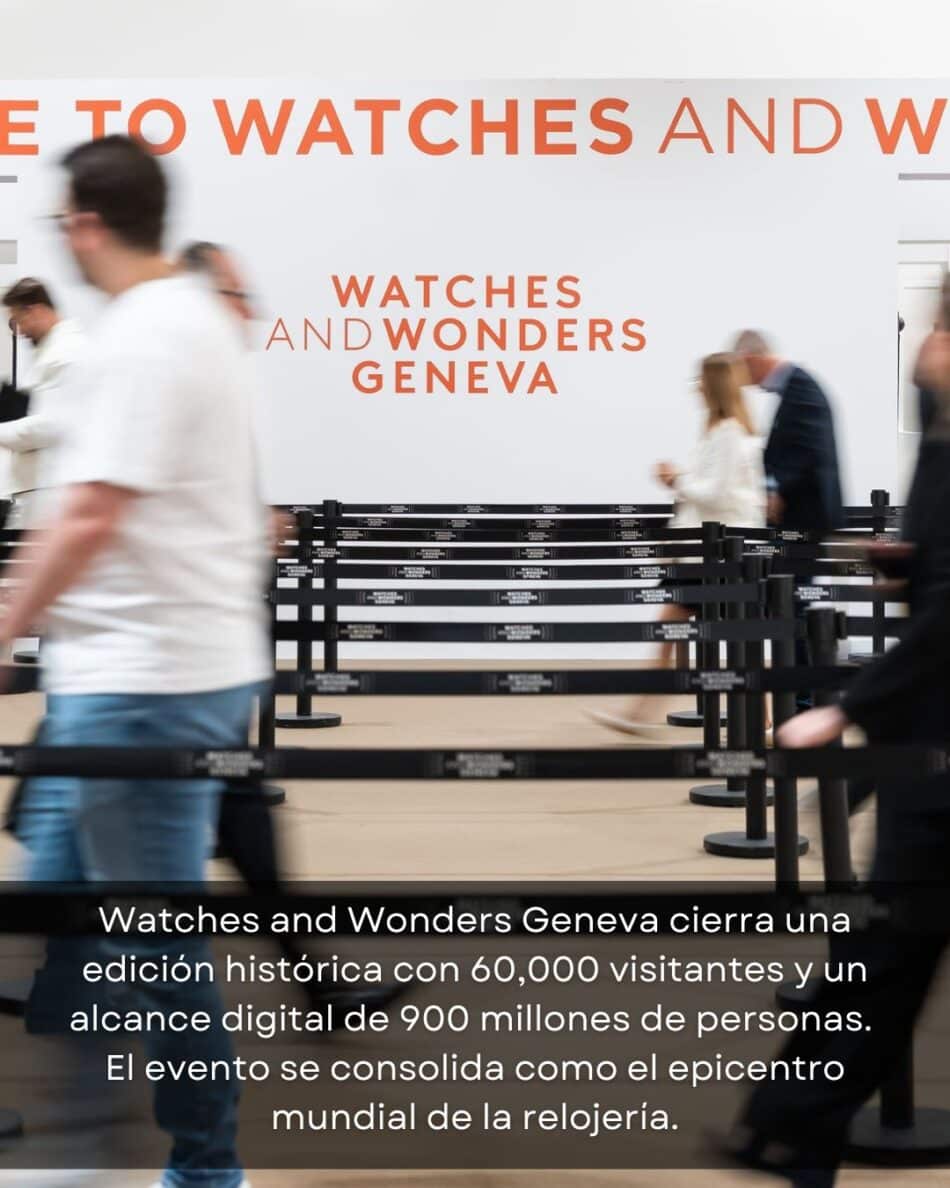 Watches and Wonders Geneva 2026 2 Watches World Watches and Wonders Geneva 2026 Signage reads 'WATCHES AND WONDERS GENEVA' as people walk past black queue barriers in a spacious hall, blurred with motion.