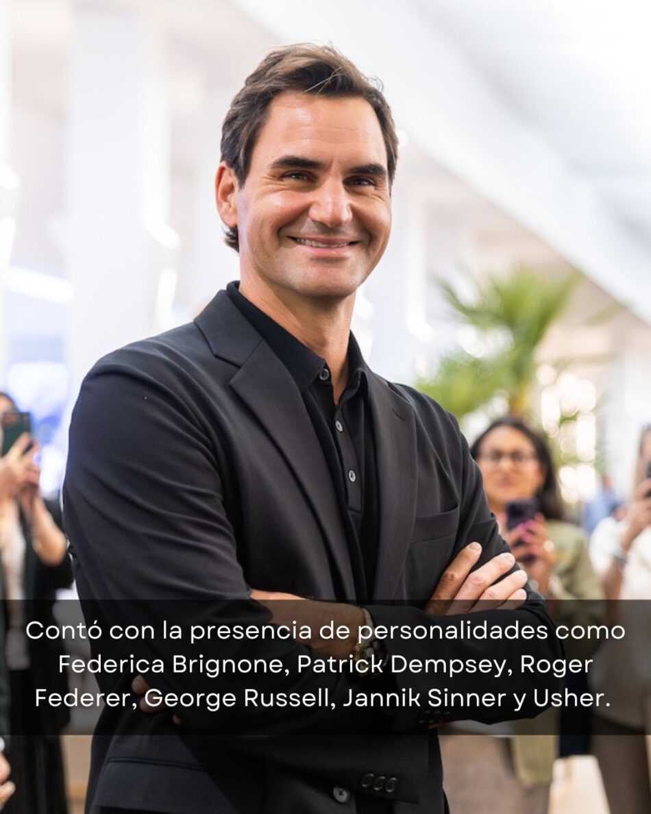 Watches and Wonders Geneva 2026 8 Watches World Watches and Wonders Geneva 2026Smiling man in a black blazer at a crowded indoor event overlay caption lists Federica Brignone Patrick Dempsey Roger Federer George Russell Jannik Sinner and Usher