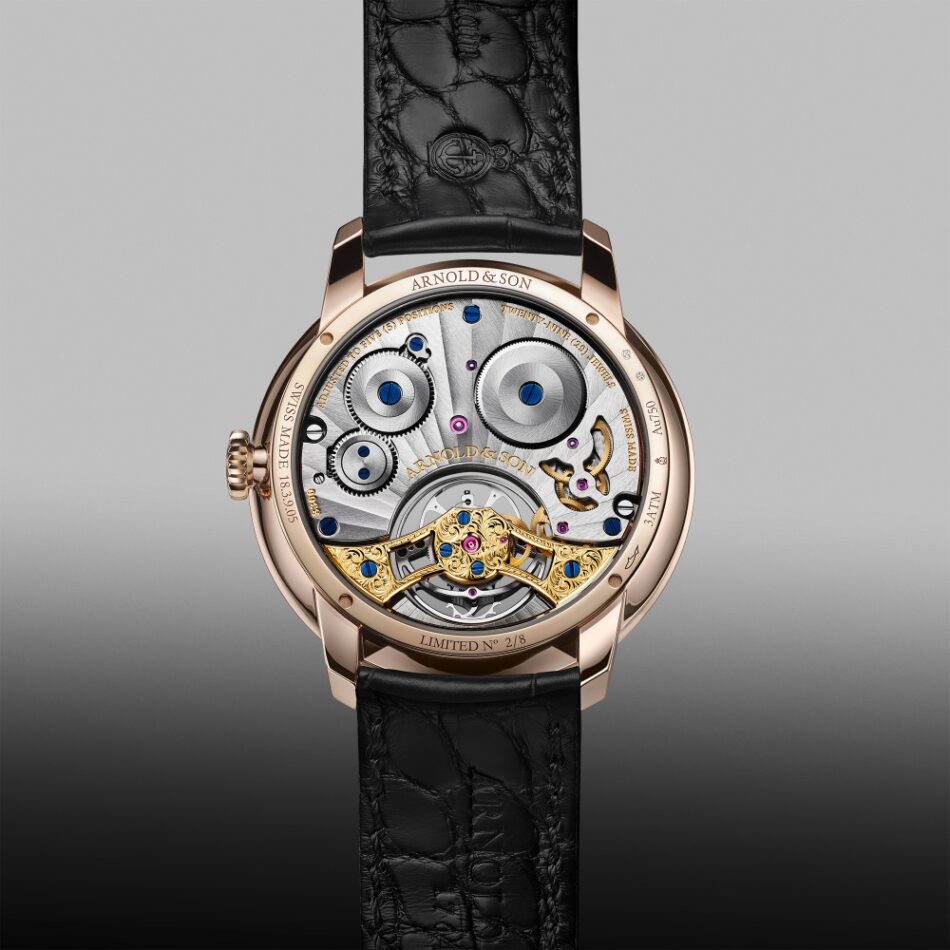 Calibre manual AS8300 Watches World Arnold Son Ultrathin Tourbillon Onyx entre los relojes con tourbillon volante más finos disponibles actualmente