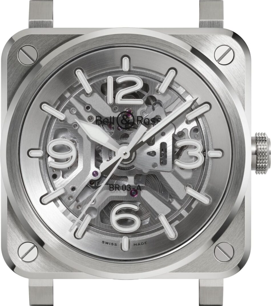 Calibre automático BRCAL328 Watches World El corazón del BR 03 Skeleton Steel es el calibre automático BR CAL328