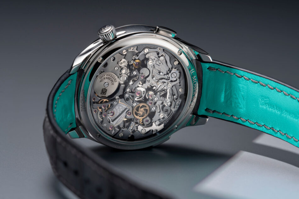 HMoser17301200EndeavourFlybackChronographDualTimeDateSTLifestylecaseback Watches World H Moser Cie Endeavour Flyback Chonograph Dual Time Date