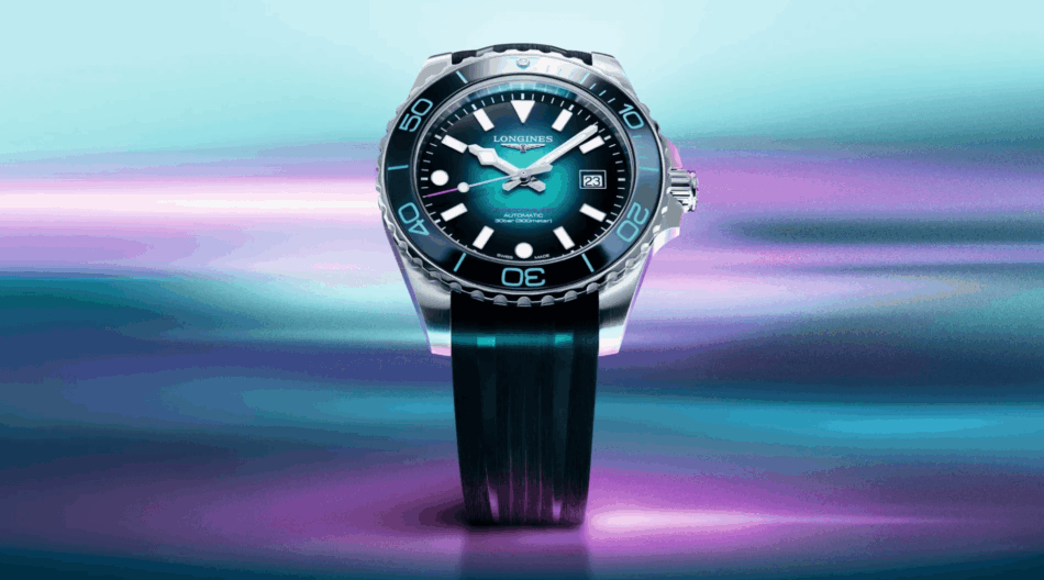 Longines HydroConquest Commonwealth Games 2026DESTACADA2 Watches World Reloj de buceo Longines HydroConquest con esfera verde azulado bisel negro y correa de caucho
