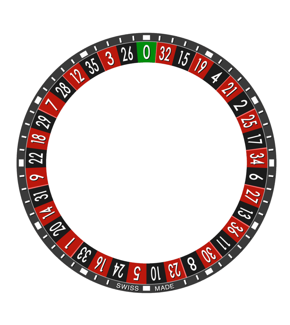 Perrelet Turbine Casino RouletteANILLO RULETA Watches World Close up of a roulette wheel showing red and black numbered pockets with a green zero and 'Swiss Made' at the rim.