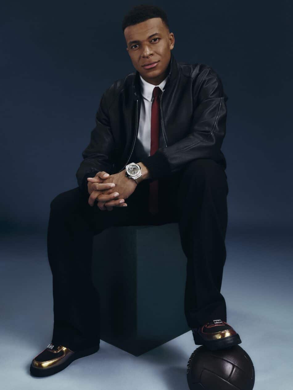 Hublot Ambassador Kylian Mbappé wearing the Big Bang Reloaded Kylian Mbappé 2 Watches World Hublot Ambassador Kylian Mbappé wearing the Big Bang Reloaded Kylian Mbappé 2