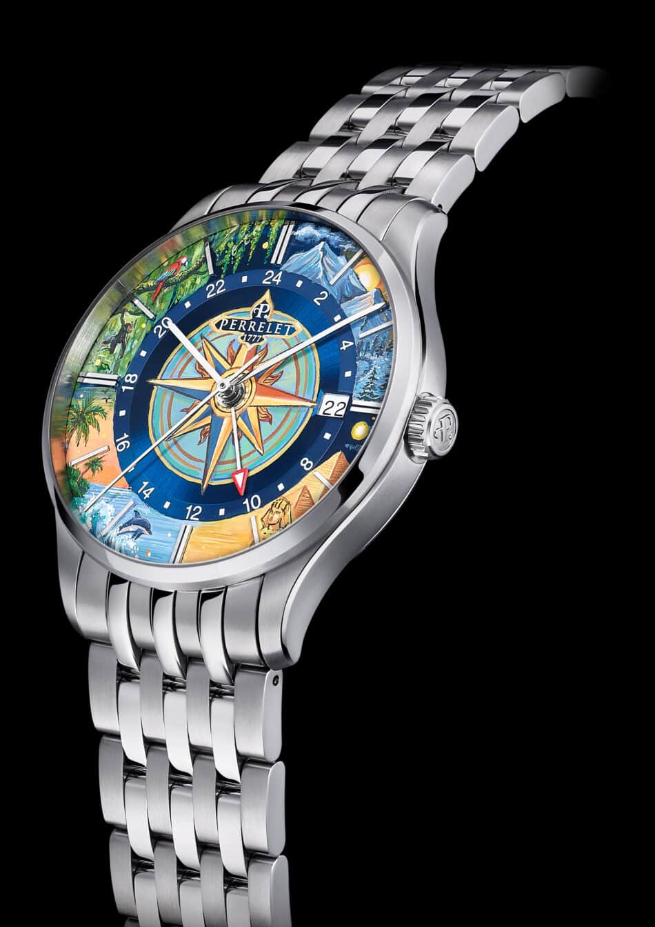PERRELET E IFL WATCHES WEEKEND GMT ATLAS BRACELET Watches World PERRELET E IFL WATCHES WEEKEND GMT ATLAS