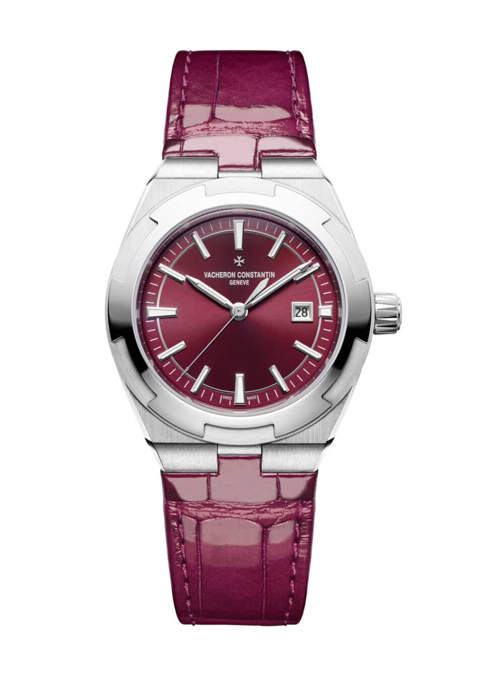 Nuevos Vacheron Constantin Overseas Automático lujo deportivo con carátulas lacadas Watches World Versión en acero inoxidable del Vacheron Constantin Overseas Automático con carátula roja lacada
